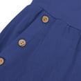 thumbnail image 4 of Lenpel Women's Bermuda Shorts Elastic High Waisted Drawstring Tapered Mid Length Cargo Shorts Summer Casual Shorts with Pockets, 4 of 6