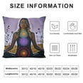 thumbnail image 5 of YINGXI  Meditating Woman in Lotus Pose Throw Pillow Cover Colorful 9 Chakras and Aura Glow Cozy Square Cushion Case for Men Women Boys Girls Room Home Decor 18x18in, 5 of 5