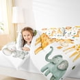 thumbnail image 4 of Castle Fairy Cute Giraffe Lion Elephant Full Size Comforter Sets,Kawaii Bedding Sets, 4 of 8