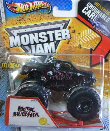 Hot Wheels Monster Jam Metal Mulisha with Crushable Car