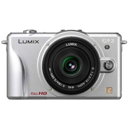 Panasonic Lumix DMC-GF2 12.1 Megapixel 3D Mirrorless Camera with Lens, 14 mm, Silver