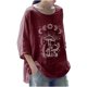 thumbnail image 1 of Camiseta holgada de manga 3/4 con cuello redondo y estampado a la moda para mujer Fridja  fjkfkj3336, 1 of 5