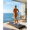 thumbnail image 3 of TKW Walking Pad Treadmill with Incline, 3 in 1 Under Desk Walking Pad, 300lbs Capacity Portable walk pad for Home Small Space, walkingpad treadmill, Black/White, 3 of 7