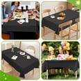 thumbnail image 5 of XUXRUS Disposable Table Cloth,12 Pack, 54x108 Inch Decorative Plastic Tablecloth,Leakproof & Sturdy,Black, 5 of 8