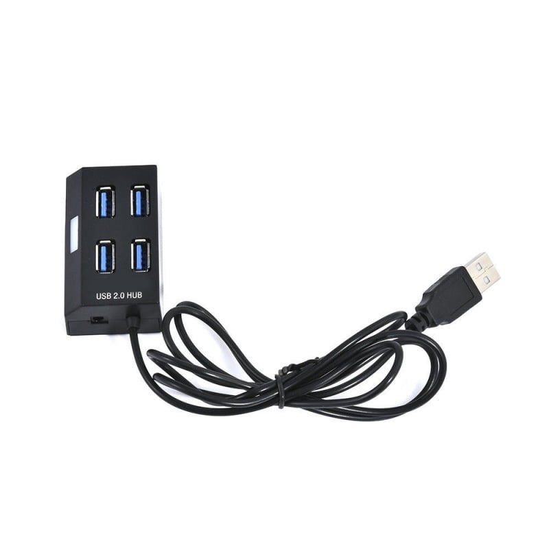 4 Port USB 2.0 Hub USB Bus Powered Portable Multi Port USB 2.0