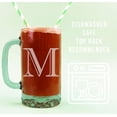 thumbnail image 2 of Etched Monogram 16oz Glass Beer Mug (Letter M), A-Z Customized Beer Gifts for Men, Personalized Beer Glasses, Custom Engraved Birthday Gifts for Him, Initial, Name, Husband Dad, Regalos Personalizados, 2 of 7