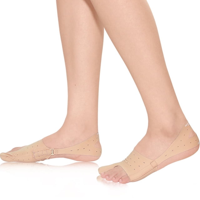 Big Toe Orthosis Bunion Corrector Hallux Valgus Straightener Foot Caring Nursing Tool Breathable in flesh color, made of composite elastic cloth material. Soft, breathable, and adjustable for comfort and support, it relieves foot pain associated with valgus and promotes body alignment. Ideal for foot care and ingrown toenail relief.