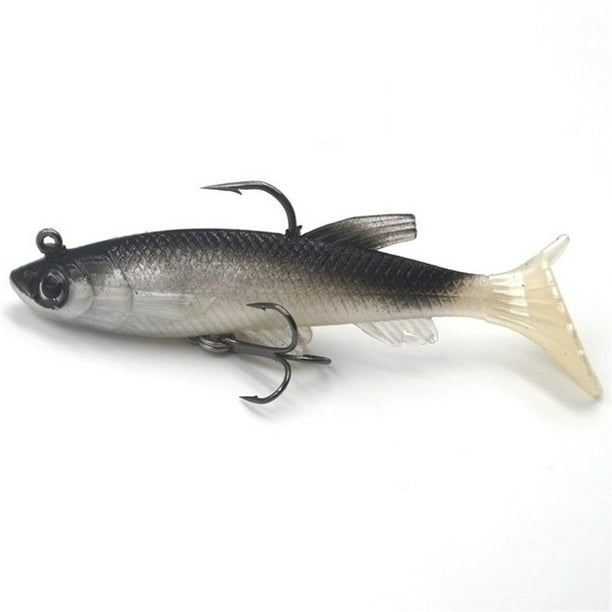 5PCS 14.2g Sea Bass Lead Fishing Lures Bass with T Tail Soft
