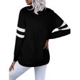 thumbnail image 3 of Womens Casual Sweatshirts Color Block Long Sleeve Sweaters Buttons Henley, 3 of 5