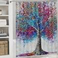 thumbnail image 6 of Orinice Colorful Leaves Bathroom Decor Set with Hooks, Luxurious Graphic Print Polyester Fabric Shower Curtain Set for Bathroom, 100% Polyester, Multi Size, Waterproof 60x72, 6 of 7