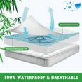 thumbnail image 3 of Gogreen Waterproof Mattress Protector (10 Packs), Breathable Cooling Bed Mattress Cover with Deep Pocket Plastic Mattress Protector Fitted 6"-15" (Bamboo Jersey, Twin XL 39"x80"), 3 of 8