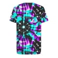 thumbnail image 5 of Rvwovn Men's Colorful Tie-Dye Crewneck T-Shirt, Loose Fit Outdoor Daily Tee with Multi Colors, 5 of 5
