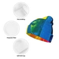 thumbnail image 3 of Lsque Rainbow Colored Pattern Knitted Beanie, Unisex Winter Hat, Knit Hat Winter Beanies Thick Fisherman Beanies Cuffed Plain Skull Caps, 3 of 6