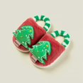 thumbnail image 2 of Kids Baby Winter Slippers Christmas Tree Fluffy Slippers House Shoes, 2 of 8