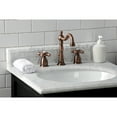thumbnail image 2 of Kingston Brass KB197AXAC Heritage Widespread Bathroom Faucet with Brass Pop-Up, Antique Copper, 2 of 10