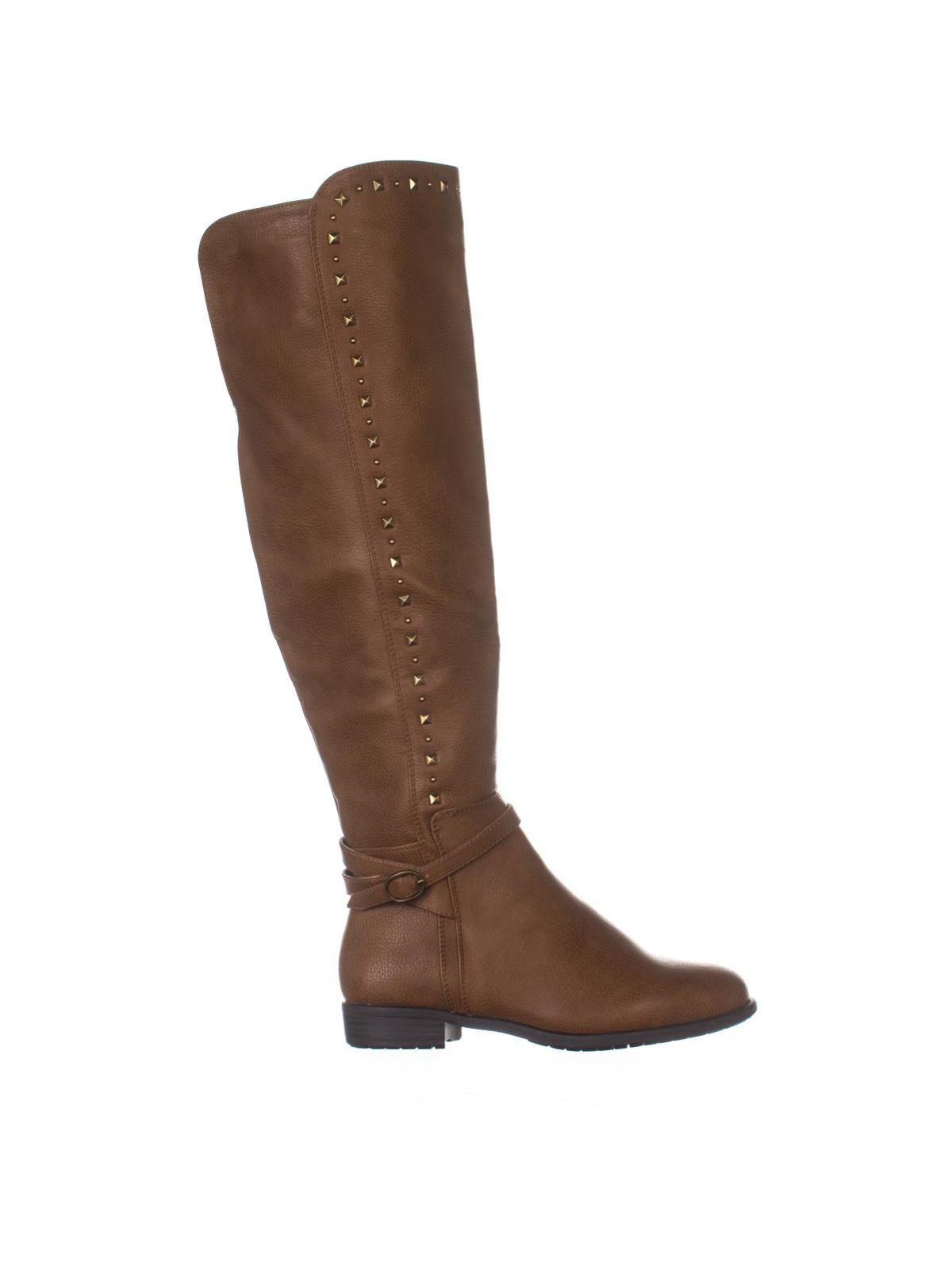 cognac boots knee high