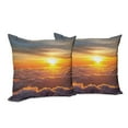 thumbnail image 6 of Ambesonne Nature Throw Pillow Cover 2 Pack, Sunset Scene on Clouds, 20", Orange, 6 of 6