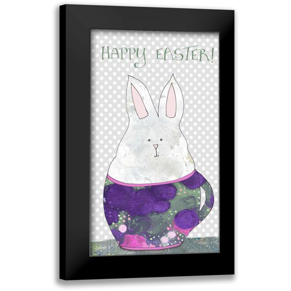 Ogren, Sarah 12x18 Black Modern Framed Museum Art Print Titled - Rabbit in Tea Cup