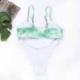 thumbnail image 3 of KOMOO Bikini Sets for Women Tie-Dyed Letter Print U-Neck Short Camisole Panties High Waisted Bikini Summer Bathing Suit Swimwear Set, 3 of 9