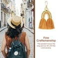 thumbnail image 4 of Llaveros de arcoíris tejido Qarigey con borlas y cuentas Amarillo, 4 of 6