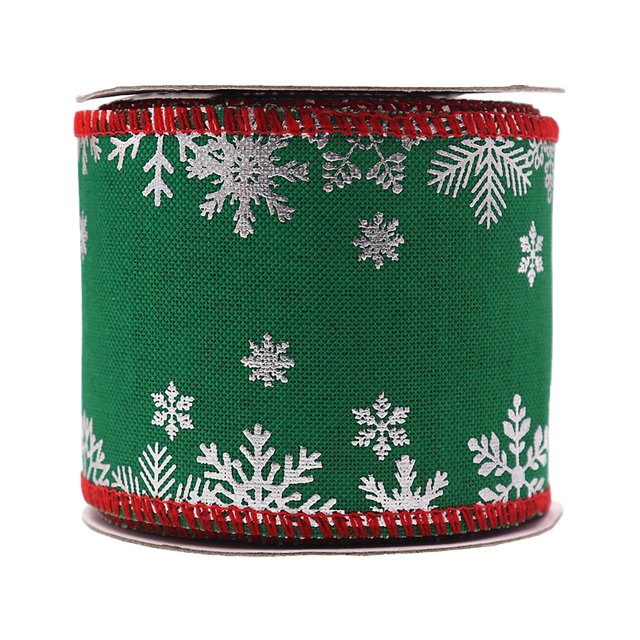Visland Christmas Ribbons Colored Ribbon Holiday Ribbon Decorations Rustic Fabric Ribbons Crafters Holiday Ornaments 1Roll/5Yard
