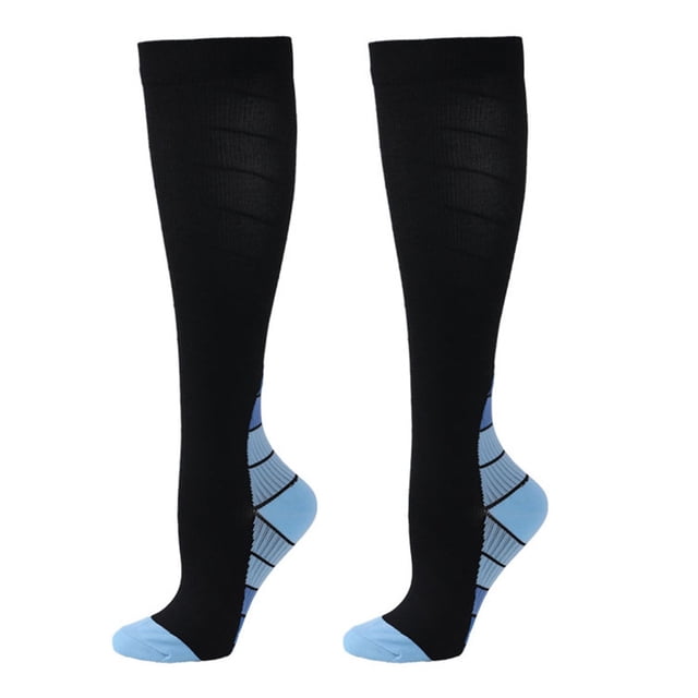 CSChome Compression Stockings 1 Pair Sports Compression Stockings High Elasticity -slip Shockproof Breathable Soft Unisex Running Travel