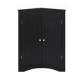 thumbnail image 4 of Tcbosik Farmhouse Corner Cabinet, Small Floor Cabinet with Adjustable Shelf and 2 Doors, Freestanding Storage Cabinet for Kitchen, Bathroom, Living Room, Space Saving, Black, 4 of 8