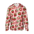 thumbnail image 2 of Lsque Cute Strawberry UPF 50+ Lightweight Sun Protection Men's Women's Long Sleeve Shirt, Hoodie Performance -Small, 2 of 9