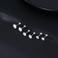 thumbnail image 5 of Sterling Silver Round Simulated Diamond Stud Earrings for Women Teens Round CZ Stud Earrings Set Screw Back Small CZ Ear Stud, 5 of 9