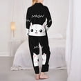 thumbnail image 3 of Pajamas for Women Set - Cat Meow Comfy Long Sleeve Button Up Pajama Sets for Women 2 Piece, Soft Sleepwear Nightwear Pjs Lounge Sets for Women with Pockets, 3 of 6