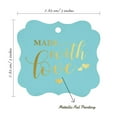 thumbnail image 7 of Inkdotpot Pack Of 50 Real Gold Foil Bracket Shape Paper Tags Made With Love Wedding Favor Hang Tags, 7 of 7