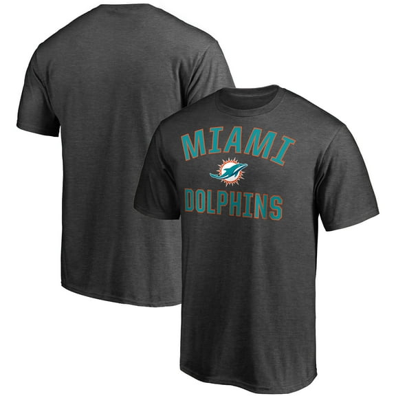 Men's Fanatics Heather Charcoal Miami Dolphins Victory Arch T-Shirt