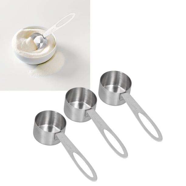 Mediciónica de 3 piezas Medicióe de Cucharadas de Acero inoxidable Aparador de acero inoxidable Mediciónica de Medicióe
