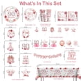 thumbnail image 2 of Rose Gold 90th Birthday Decorations for Women, Disposable Plates and Party Supplies Set, Serves 25 Guests, 2 of 7