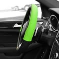 thumbnail image 3 of Universal Spectrum Microfiber Leather Steering Wheel Cover for Cars Trucks SUVs Green/Black, 3 of 7