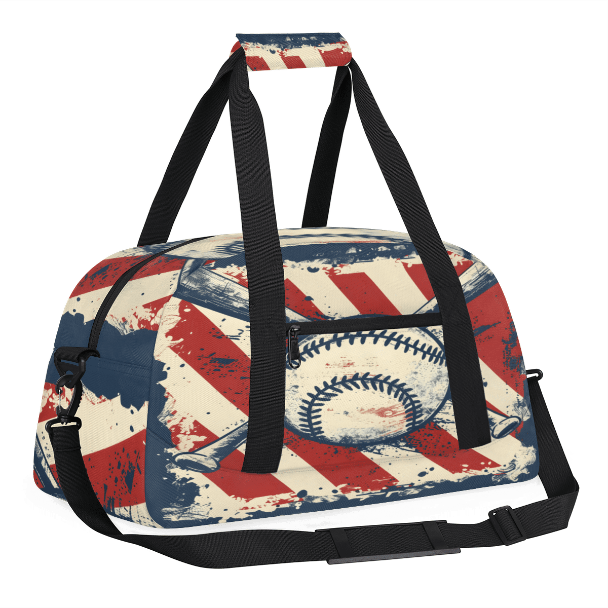 Herdesigns Baseball Ball Sports Sports Duffle Bag for Women & Men, Gym Bag Dance Bag Overnight Bag Carry On Weekender Travel Bag