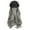D, variant on Fashionable Women Wigs Hat With High Long Hair Curly Hair Attached For Girls Women Teenagers Headwear