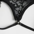thumbnail image 6 of Fiaer Womens 1/4 Cup Push up Underwire Lace Bras Breathable Spaghetti Strap Lightweight Bra Black3 L, 6 of 7