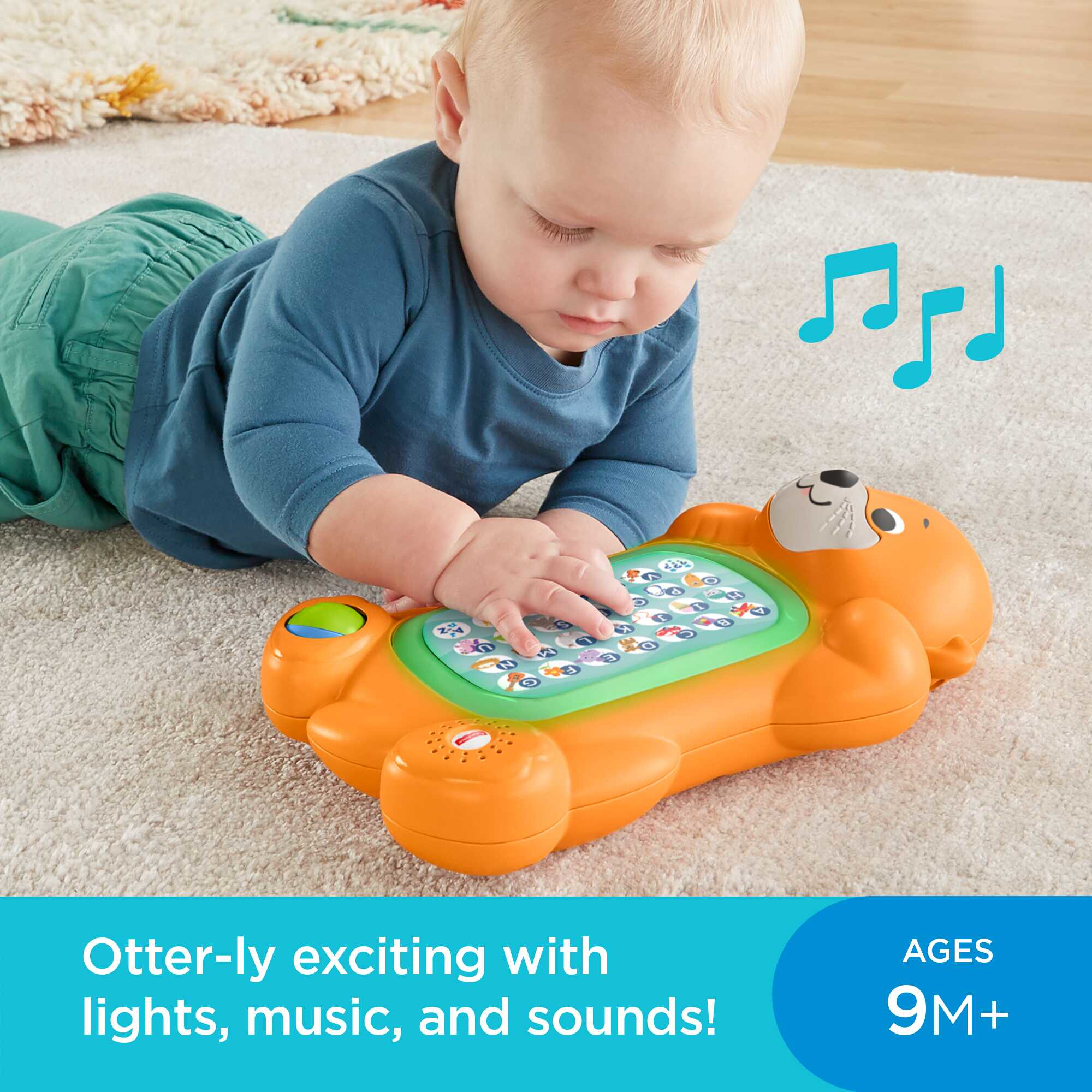 Fisher-Price Linkimals A to Z Otter Baby Electronic Learning Toy with Interactive Music & Lights - image 4 of 7