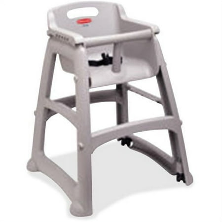 Rubbermaid Commercial Sturdy Chair Youth High Chair Platinum - 23.5" Width x 23.5" Depth x 29.8" Height - 1 Carton