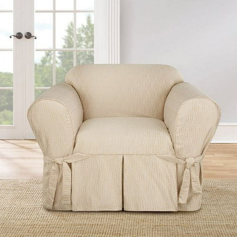 Sure Fit Strand Waverly Box Cushion Armchair Slipcover