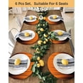 thumbnail image 4 of 15 Inch Round Placemats Set of 6, Burnt Orange Black Ombre Non Slip Heat Insulation PP Table Mats, Modern Abstract Striped Gradient Washable Place Mats for Kitchen Dining Party Table Decor, 4 of 7