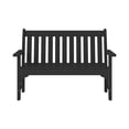 thumbnail image 5 of WestinTrends Malibu Outdoor 2-Person All-Weather HDPE Front Porch Garden Bench, Black, 5 of 15