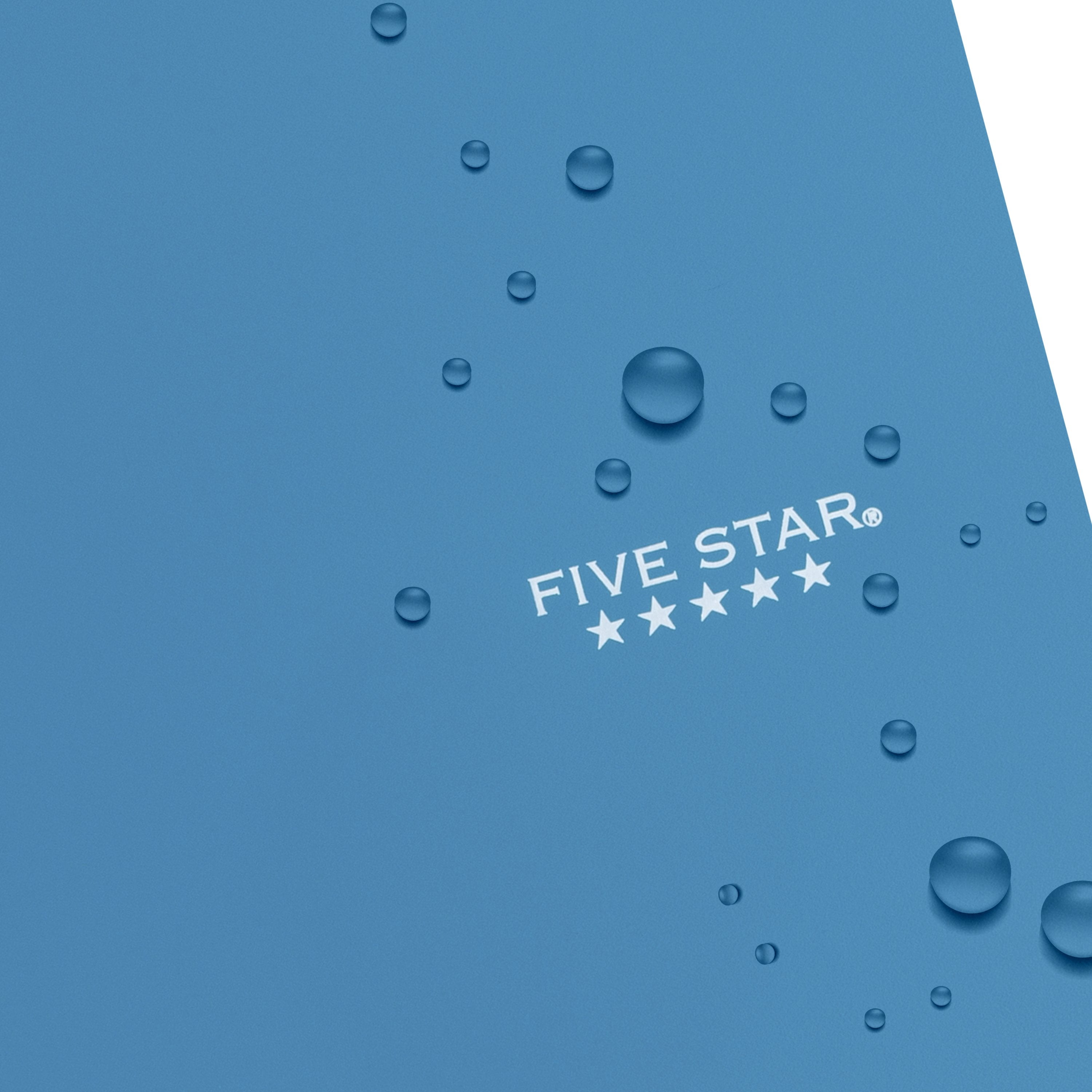 Five Star 1 Subject Wide Ruled Notebook Plus Study App, 8" x 10.5", Tidewater Blue, Poly, Spiral, 100 Sheets