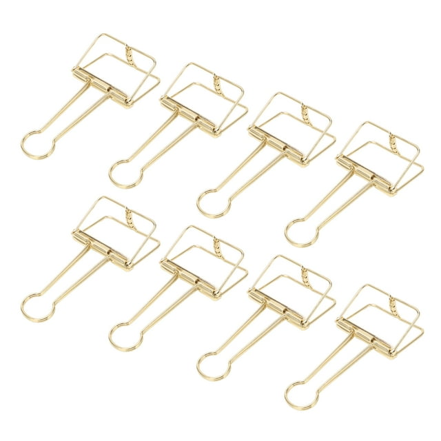 Wire Binder Clips, Widely Used Hollow Out 30Pcs Paper Clamps For Home Gold,Rose Gold,Purple