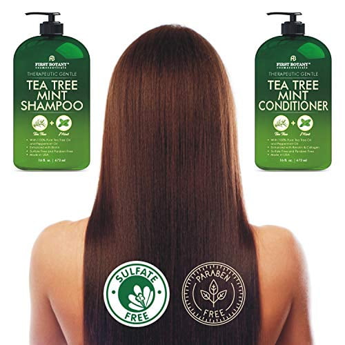 2 Pack First Botany Cosmeceuticals Tea Tree Mint Shampoo & Conditioner 16oz e...
