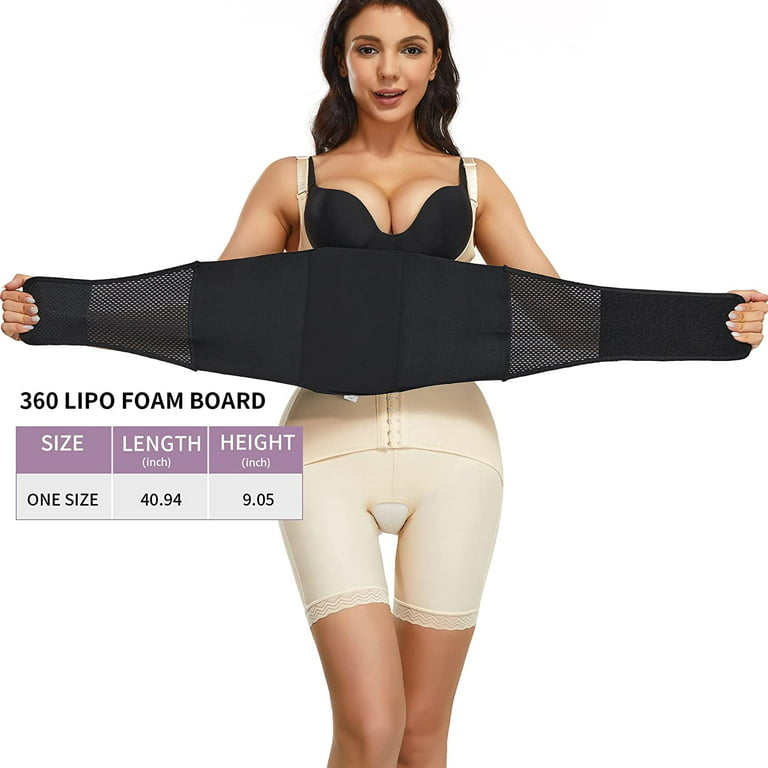 YERKOAD Abdominal Compression Board Flattening Belly AB Board Lumbar Post  Surgery Lipo Back Foam Board Postpartum Recovery (Beige, One Size)
