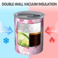 thumbnail image 2 of 12oz Coffee Tumblers Pink Christmas Tree Pattern Stainless Steel Vacuum Insulated Travel Tumbler Coffee Cups Mug with Lid and Straw with Cleaning Brush for Cold & Hot Drinks, 2 of 5