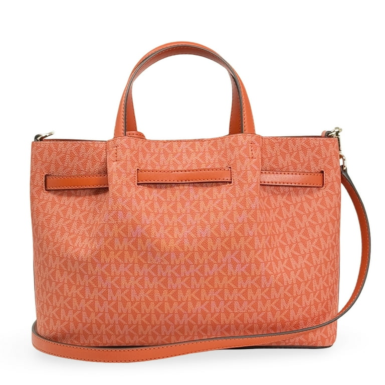 Michael Kors Women's Carson Medium Signature Logo Satchel (Red