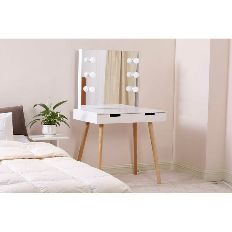 Ciccarelli Solid Wood Vanity Set with Mirror Top Material Manufactured Wood Mirror Type Standing